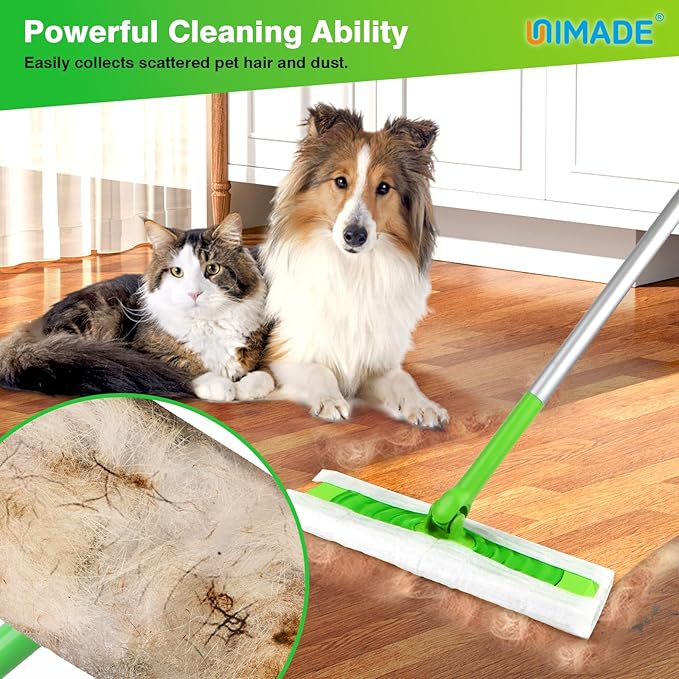 Dry Sweeping Cloths, 180 Count Mop Refill Compatible with Swiffer Sweeper - Disposable Duster Refills Mops for Cleaning Hardwood Floor Dust
