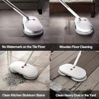 Cordless Electric Spin Mop Power Mop with 4 Floor Scrubber Pads/Automatic Cleaning Bucket/Water Sprayer,Lightweight & Rechargeable,Suitable for Wooden, Marble, Tile, Hardwood Floor.