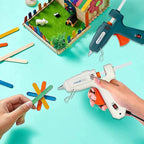 Professional Hot Glue Gun and Sticks Set Full Size 60W High Power Fast Heating Heavy Duty Silicone Glue Gun Kit for Crafts, DIY Repairs (Green)