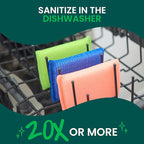 Scotch-Brite Dobie Colors Pads, Dobie Sponge for All Purpose Cleaning of Kitchen, Bathroom, and Household, Non Scratch Pads Safe for Non-Stick Cookware, 24 Count