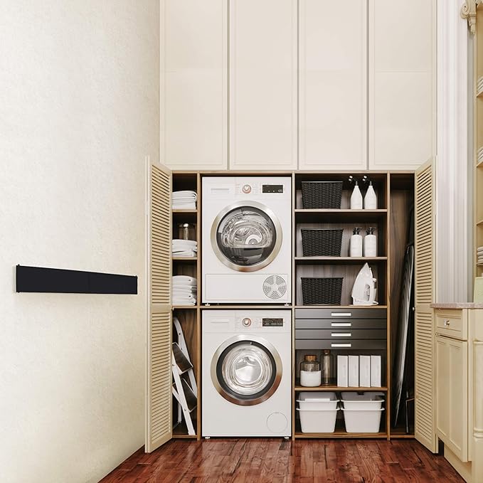 Step Up Laundry Drying Rack (28-INCH Industrial Gray), Wall Mounted, Retractable Clothes Drying Rack, 40lbs Capacity, 11.6 Linear Ft, with Wall Template and Long Screwdriver Bit