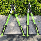 23" SK5 Dual-Blade Loppers Cuts 2" Dry/Wet Branches - Triangular Steel Tube & SecureLock, Heavy Duty Tree Trimmers Green/Black