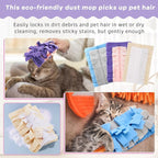 Zubebe 3 Pcs Duster Refill Reusable Fleece Duster Refills Feather Flat Dusters Multi Surface Washable Cleaning Pads Tools for Home, Blinds, Car, Pet, Furniture, Fans (Classic Color)