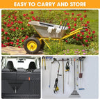 46 HRC Steel Gardening Leaf Rake, 24 Tines 23.2" Wide,Adjustable Split Long Handle 33-67",Suitable for Raking Leaves and Lawn Tidying,Garden rake and thatch rake Suitable for Adults