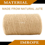 1mm x 2500 Feet Natural Jute Rope, Twine for Gardening Tomato Climbing Plant Tie Floristry Crafts Gift Wrapping Packing Decor