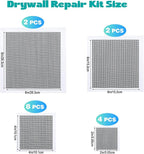 16Pcs Drywall Repair Kit, 2/4/6/8in Self-Adhesive Drywall Patch Kit with Sandpapers & Scrapers, Wall Repair Patches for Small Big Holes & Cracks, Quick Fix for Ceiling Bathroom Wall Damage