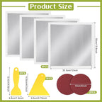 SHENLIU 12 X 12 Inch Drywall Repair Kit, Heavy Duty Self-Adhesive Mesh Drywall Patch for Large Holes, Wall Patch Repair Kit for Walls Ceiling Mesh Dry Wall Patche Kits with Scraper Sandpaper(Repair 8)