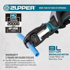 Mini Press Tool kit with 3 Jaws Suitable for PureFlow press fittings 1/2", 3/4", 1", Brushless Motor, 2pcs Battery, Fast Charger & Carrying Case