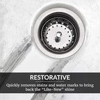 HOPE'S Perfect Sink Cleaner and Polish, Restorative, Water-Repellant, Removes Stains, Ideal for Brushed Stainless Steel, Cast Iron, Porcelain, Corian, Composite, Acrylic, 8.5 oz 3 Pack