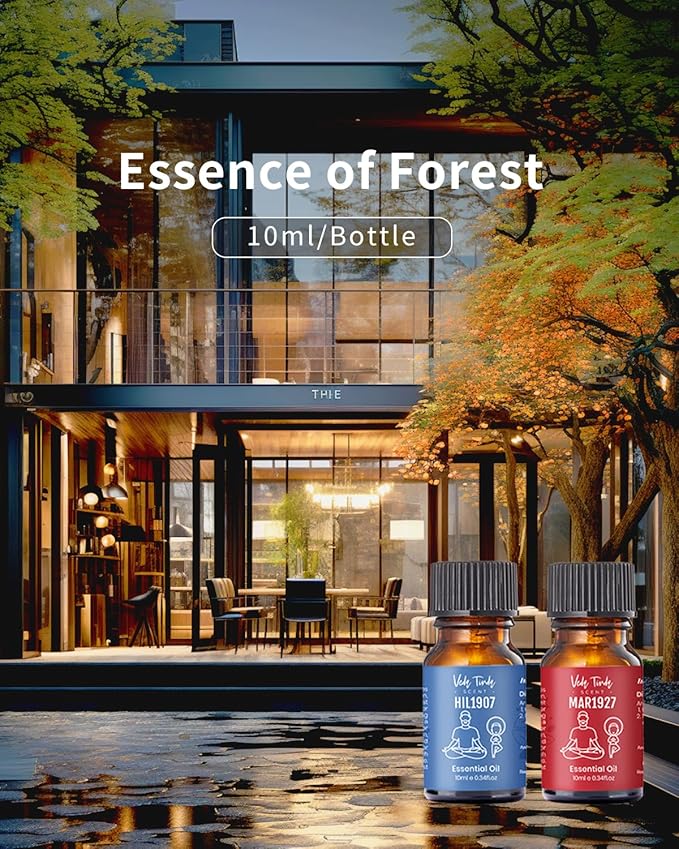 Hotel Scent Essential Oils Set, VEDA TINDA SCENT Luxury Hotel Diffuser Oil, Aromatherapy Gift Hotel Inspired Fragrance Oil Blends (6 x 10 ML) for Waterless Diffusers, Soap & Candle Making Scents
