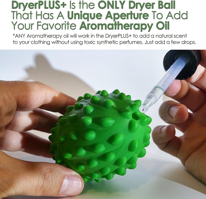 DryerPlus Dryer Balls XL | The BEST Made Reusable Non Toxic Laundry Softener & Wrinkle Release | Replaces Fabric Softener Liquid, Dryer Sheets & Wool | Vegan & Sheep Safe | 2-Year USA Warranty