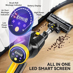 350W 40KPa Cordless Vacuum Cleaner Compatible with DeWalt 20V Battery (No Battery), 6-in-1 Self-Standing Stick Vacuum, 3 Models, Dual Dust Cup, LED Display & 180° Bendable Wand