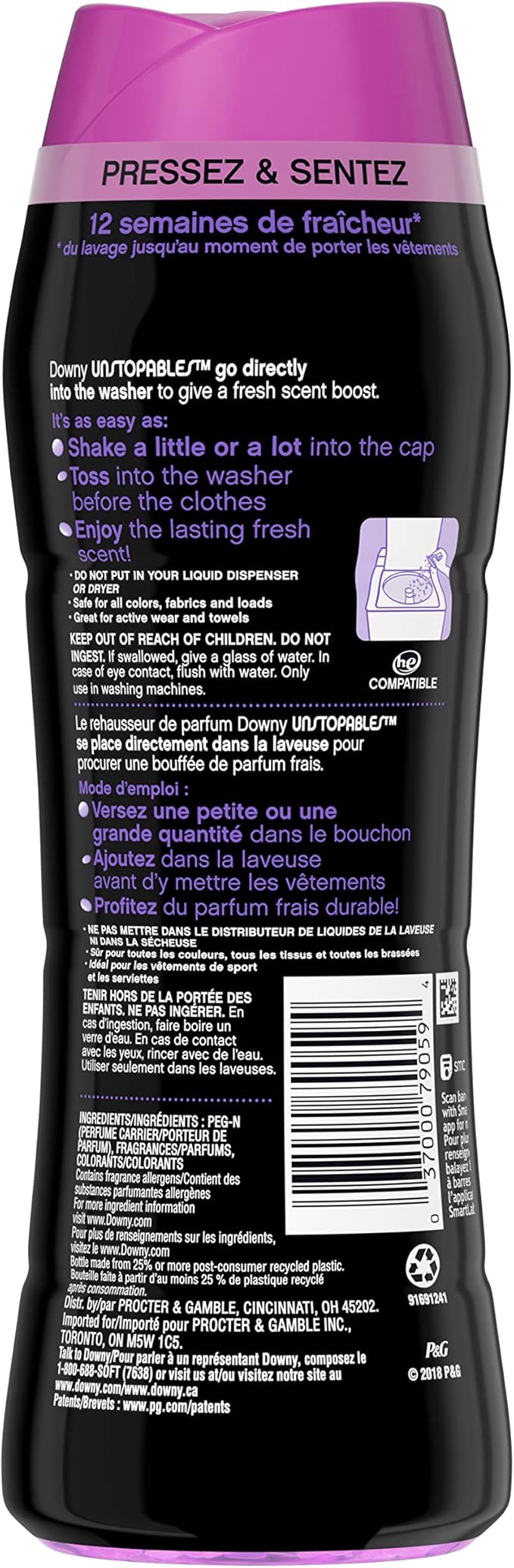Downy, Unstopables in-Wash Scent Booster Beads - Lush, 8.6 Fl Oz