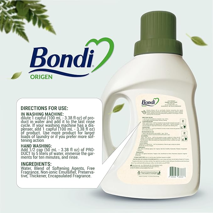 Fabric Softener Clothing - Forest Walk Vegan Fragrance - Enriched with Essential Oils - Bondi ADVANCED