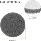 HARFINGTON 20pcs Scrubber Scouring Pads 1200 Grits 3 Inch Drill Power Brush Hoop and Loop Surface Conditioning Disc Drill Scuffing Disc Scrub Pads for Home Kitchen Cleaning, Light Grey
