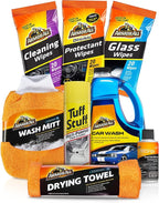 Armor All Car Wash and Cleaner Kit, Includes Cleaning Wipes for Car Interior, Cleaner Concentrate, Car Air Freshener, Microfiber Towels (8 Piece Kit)