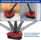 Scrub Brush with Mop Base for Ocedar Spin Mop 2 Tank System, Spin Mop Replacement Head for O Cedar Mop Replace Head, Scrub Brush Attachment for O Cedar Mop Scrubber Head, Scrub Head for Ocedar Mop