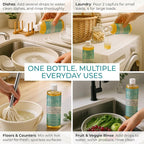 Dr. Jacobs Naturals Fragrance Free Castile All-in-One Cleaner and Soap - Plant-Based Formula for House Cleaning Floors and Appliances - Gentle on Skin and the Planet - 32 oz, 2 Pack
