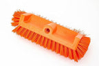 SPARTA Multi-Level Tile Scrub Brush 12" Wide Brush Head, Heavy-Duty Tile Cleaning Brush with End Bristles for Commercial Tiles, Tubs and Floor, Plastic, 12 Inches, Orange