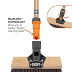 SWOPT 10' Premium Rough Surface Scrub Brush Head - Deck Brush for Rough and Textured Surfaces, Interchangeable with All SWOPT Cleaning Products for More Efficient Cleaning and Storage