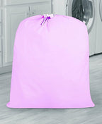 Urban Villa Laundry Bag Canvas|Dirty Clothes Travel Laundry Bag|Machine Washable|Reusable College Hostel Hamper Liner Bag Garments Delicates Drawstring Closure 1 Pack Pink Color|Size 28X36 Inches
