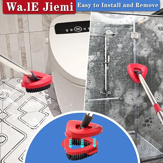 2 Pack Spin mop Replacement Head, Spin mop Scrub Brush,Microfiber Mop Refills, Easy to Replace,for Bathroom,Kitchen,Tub and Tile,Easy Cleaning,Suitable for Ocedar RinseClean 2-Tank System Spin Mop (B)