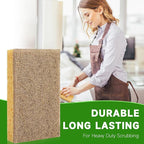 10 Pack Biodegradable Natural Sponges Kitchen - Compostable Cellulose and Coconut Walnut Scrubber Sponge - Eco Friendly Sponges for Dishes