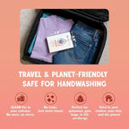QLEAN Laundry Detergent Sheets (Travel Size 10 Loads) – Travel Laundry Detergent Sheets, Eco-Friendly Laundry Soap, HE & Standard Washer Safe, Stain Remover, Skin-Friendly - Sweet Summer Love