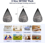 3Pcs Mesh Laundry Bags Washing Machine Mesh Wash Bags Jumbo for Delicates Clothes,Bed Linen,Toys with Drawstring Closure Sturdy (Black, Jumbo 3 pcs)