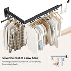 Wall Mounted Clothes Hanger,Clothes Drying Rack,Laundry Drying Rack,Clothes Rack Wall Mount,Drying Rack Clothing,Laundry Rack,Folding,Retractable,Collapsible,can Fold Upward & Left & Right