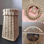 4mm Jute Twine, 164 Feet Braided Jute Rope, Heavy Duty and Thick Twine Rope for DIY Artwork, Bundling, Home Decor, Gardening Applications (4MM 164FT)