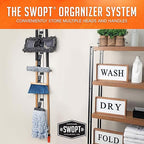 SWOPT 7-Piece Ultimate Indoor Kit — Includes 48” and 60” Wooden Handles, Dust Mop, Cotton Mop, Angle Broom, Flexible Duster, Window Squeegee, and Organizer — Everything You Need to Clean Indoors