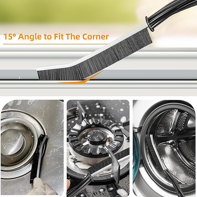 10Pcs Hard-bristled Crevice Cleaning Brush, Multifunctional Thin Gap Scrub Brush, Bathroom Cleaner Tools for Household Use, Kitchen, Window, Toilet, Grout, Faucets, Car