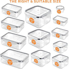 52 PCS Food Storage Containers with Lids Airtight (26 Containers & 26 Lids), Plastic Storage Meal Prep Container-Stackable 100% Leakproof & BPA-Free Organization and Storage Set, Lunch Containers