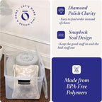 HOMZ 2-Pack Latching Lid, Large Clear Plastic Storage Bins with Lids, 66 Quart, Gray Latch - Stackable Container Boxes for Home, Bathroom, and Office Organization