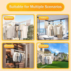 Laundry Rack Wall Mounted,Clothes Drying Rack,Drying Rack Clothing,Clothes Rack,Laundry Hanger Rack,Laundry Drying Rack,Drying Rack Wall Mounted,Retractable ,Collapsible,White Color（J-type Hooks）