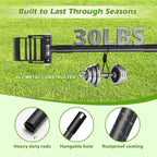 Rotary Cultivator Tool, 2-in-1 Garden Weeder, Crumbler Soil Cultivator Hand Tiller Garden Tool with Sharp Weeding Knife for Soil Mixing, Grass Removal, Lawn Edger, 52 Inch Long