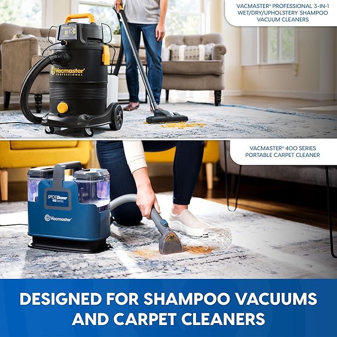 Vacmaster CCS03 Carpet Cleaner Shampoo Solution, 64 oz Spot & Stain Formula for All Carpets, Upholstery & Area Rugs