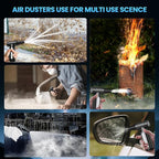 Electric Compressed Air Duster - 32,0000 RPM Rechargeable Cordless Air Blower for PC, Computer Keyboard Cleaning Kit - Mini Battery Powered Air Duster for Electronics, Car, Home - Replaces Air Cans