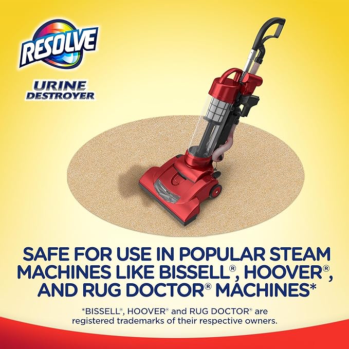 Resolve Carpet Concentrate for Steam Urine Destroyer, Carpet Cleaner Solution, Carpet Cleaner, Pet Stain and Odor Remover, 60 Fl Oz