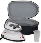 The Quilted Bear Mini Steam Iron - Lightweight Mini Travel Iron for Effortless Quilting & Wrinkle-Free Clothes with Hard Shell Case - Travel Steamer Craft Press for Clothes & Crafts (Black)