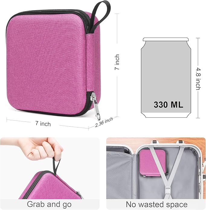 Bukere Travel Sunglasses Organizer Case Adjustable Slot For Multiple Eyeglasses Hard-shell Portable Storage Box for Men Women