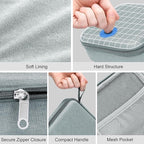 Bukere Travel Sunglasses Organizer Case Adjustable Slot For Multiple Eyeglasses Hard-shell Portable Storage Box for Men Women