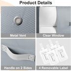 Comforter Storage Bag - 130L Large Capacity Blanket Storage Bags 3-Layer Ultra Space Saving Self Compression Organizer, Washable Compression Bags for Storage Comforter Blanket, 4-Pack, Grey
