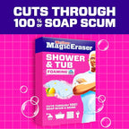 Mr. Clean Magic Eraser Sponge, Bathroom, Shower, Tub Cleaner, Soap Scum Remover, Bathroom Cleaning Supplies, Dawn Cleaning Power with Lemon Scent, Shower & Tub, 6ct