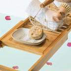 Soap Dish Bar Cleaner Dish for Shower, Ceramic Soap Dishes for Bar Shampoo or Sponge, Shower Soap Dish Soap Saver Tray for Bathroom Kitchen Sink, Easy to Clean