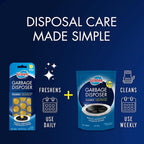 Glisten Garbage Disposer Cleaner and Freshener with Foaming Action, Helps Remove Buildup in Drains, Lemon Scent, Made in the USA, 16 Packets