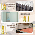 420 Pcs Self Drilling Drywall Anchors with Screws Kit, 2 Sizes Anchors and 3 Sizes Expansion Screws Kit with a Storage Box, Zinc Plated Steel Wall Anchor Screw No Drilling Required