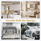 6 x 3.6 x 0.9 Inch JK SP-T22 Large Sponge, Kitchen Sponges, Handy Sponges, Cellulose Sponges, Dish Washing Sponge, Natural Sponge, Car Washing Sponge, Eco Friendly Sponge