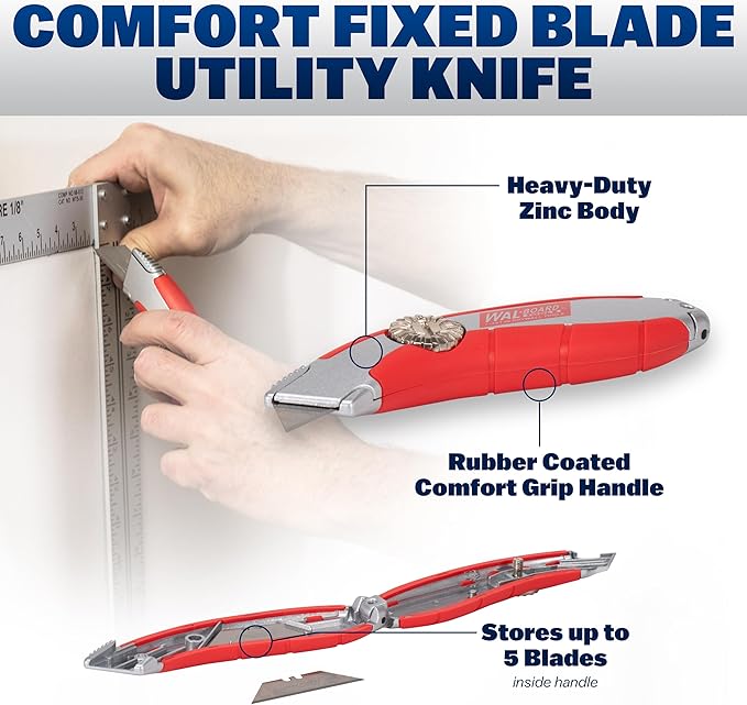 WAL-BOARD TOOLS Drywall Patch Repair Kit, Pan, Knife, Aluminum Mesh, Plaster Finishing Tools, DTKPR1